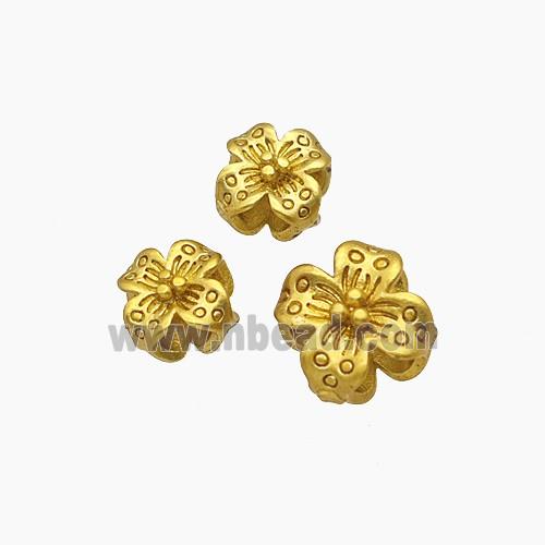 Copper Clover Beads Gold Plated