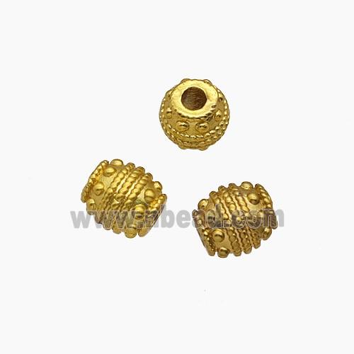 Copper Barrel Beads Gold Plated