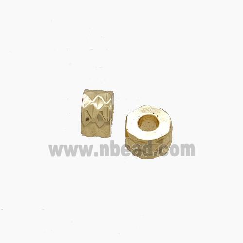 Copper Tube Beads Gold Plated