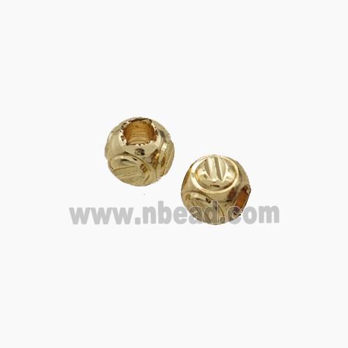 Copper Round Beads Gold Plated