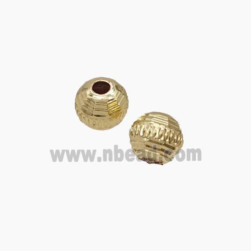Copper Round Beads Gold Plated