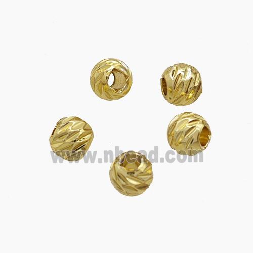 Copper Round Beads Gold Plated