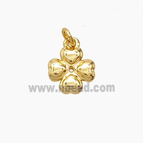 Copper Clover Pendant Gold Plated