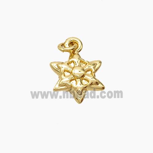 Copper Star Pendant Gold Plated