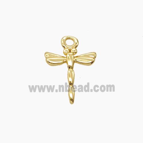 Copper Dragonfly Pendant Gold Plated