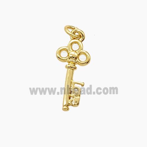 Copper Key Pendant Gold Plated