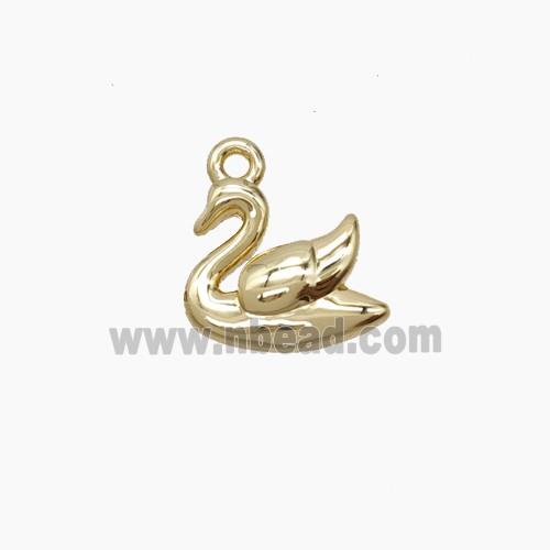 Copper Duck Pendant Gold Plated
