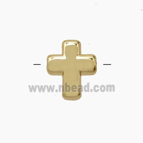 Copper Cross Beads Gold Plated