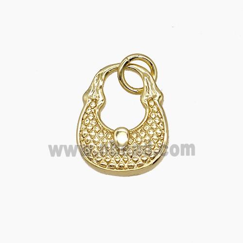 Copper HandBag Pendant Gold Plated
