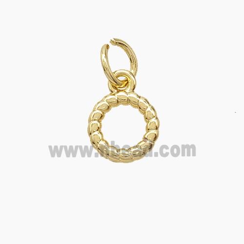 Copper Circle Pendant Gold Plated