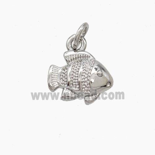 Copper Fish Pendant Platinum Plated
