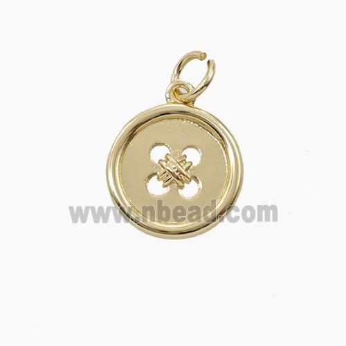 Copper Fastener Pendant Gold Plated