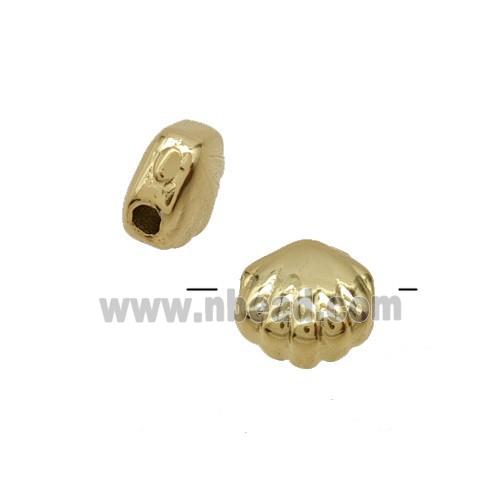 Copper Scallop Shell Beads Gold Plated
