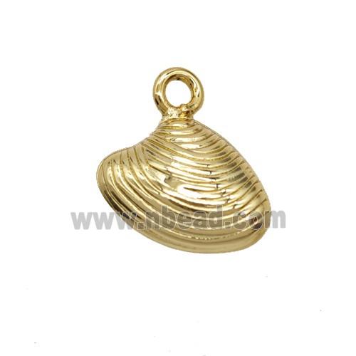 Copper Scallop Shell Pendant Gold Plated