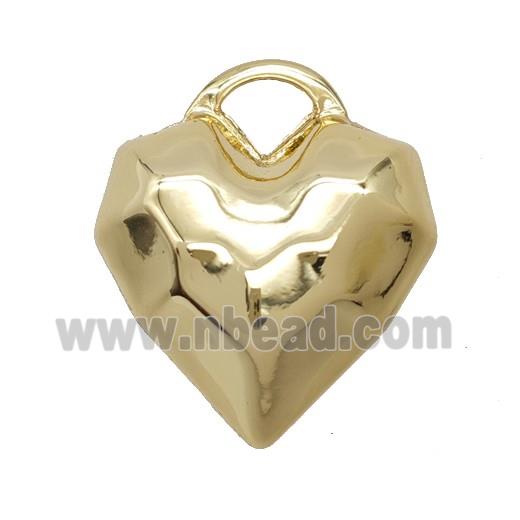 Copper Heart Pendant Gold Plated