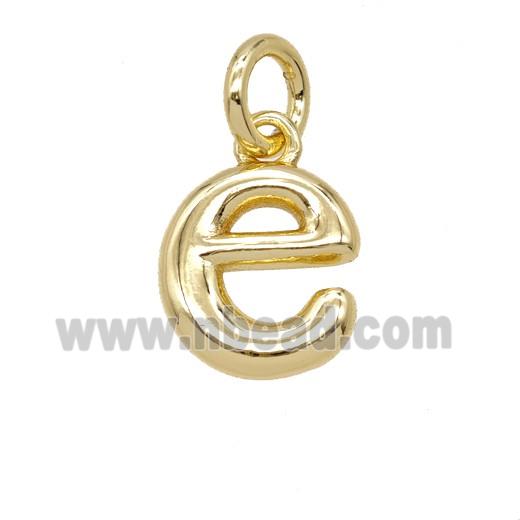 Copper Letter-e Pendant Gold Plated