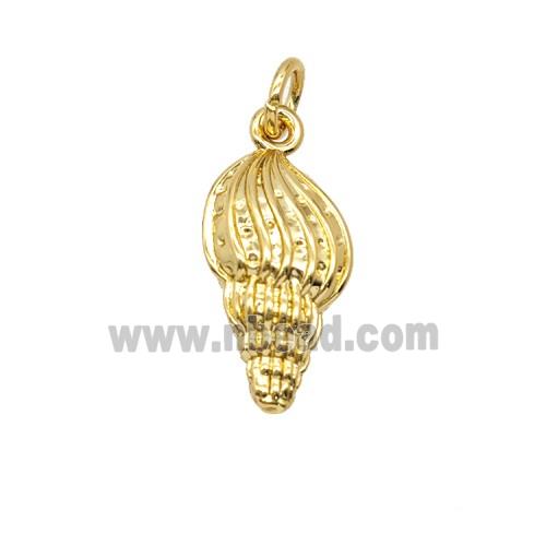 Copper Conch Shell Pendant Gold Plated