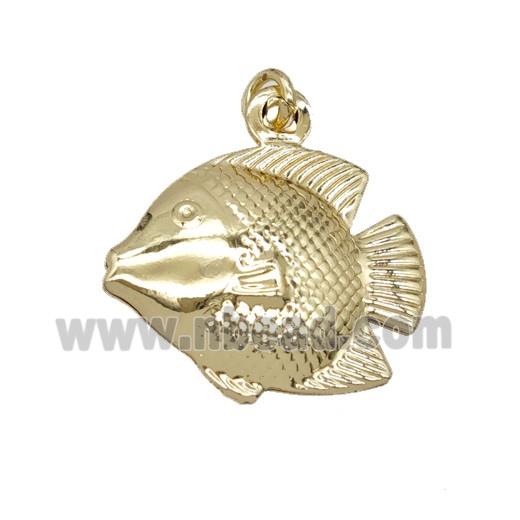 Copper Fish Pendant Gold Plated