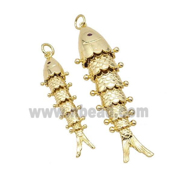 Copper Fish Pendant Gold Plated