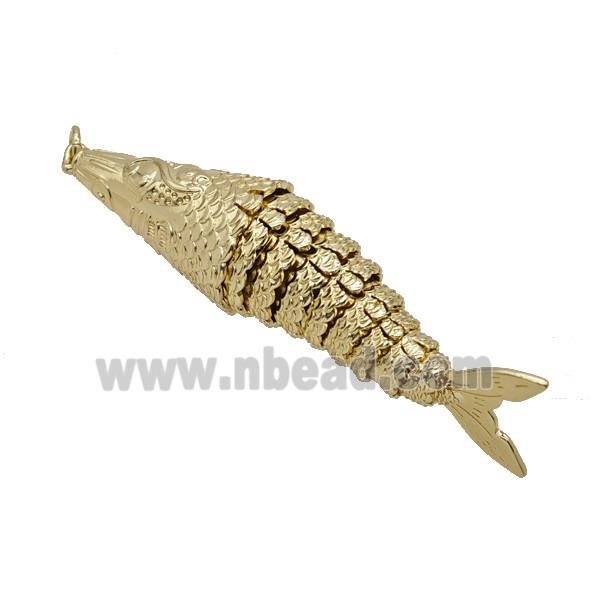 Copper Fish Pendant Gold Plated