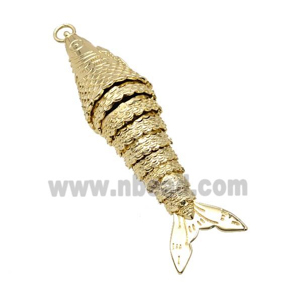 Copper Fish Pendant Gold Plated