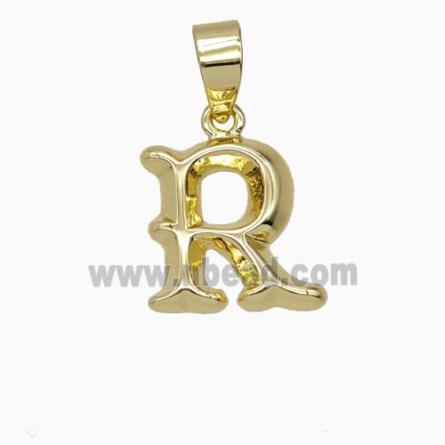 Copper Letter-R Pendant Gold Plated