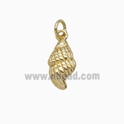 Copper Conch Shell Pendant Gold Plated