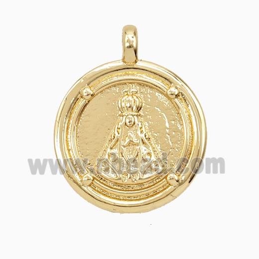 Copper Pope Pendant Gold Plated