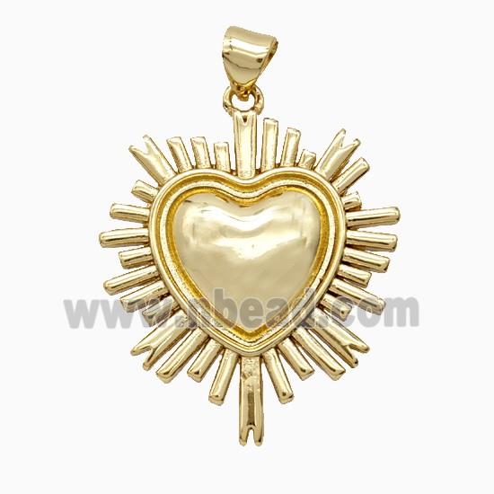 Copper Heart Pendant Gold Plated