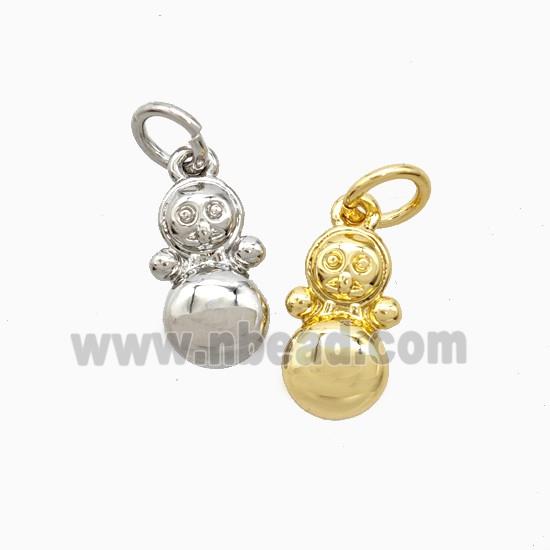 Copper Snowman Pendant Mixed