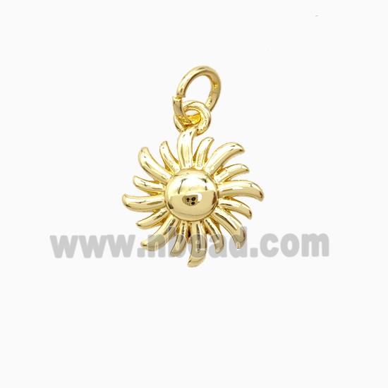 Copper Sun Pendant Gold Plated