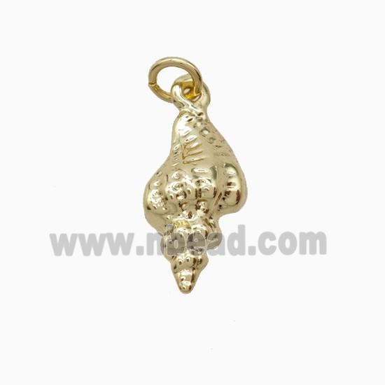 Copper Conch Shell Pendant Gold Plated