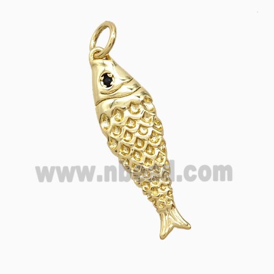 Copper Fish Pendant Gold Plated