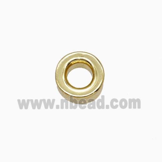 Copper Column Beads Tube Gold Plated