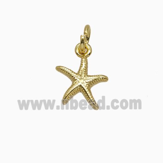 Copper Starfish Pendant Gold Plated