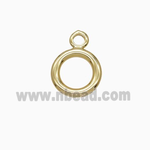 Copper Circle Pendant Gold Plated