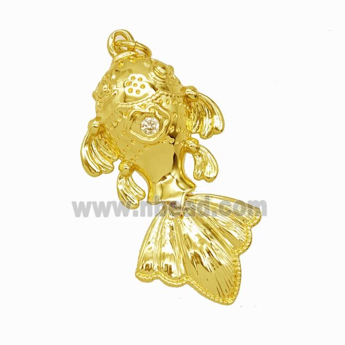 Copper Fish Pendant Gold Plated