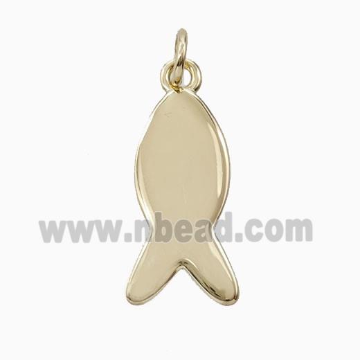 Copper Fish Pendant Gold Plated