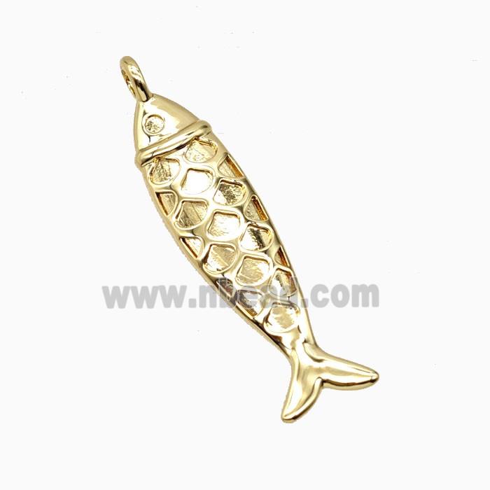 Copper Fish Pendant Gold Plated