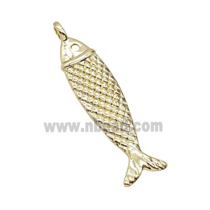 Copper Fish Pendant Gold Plated