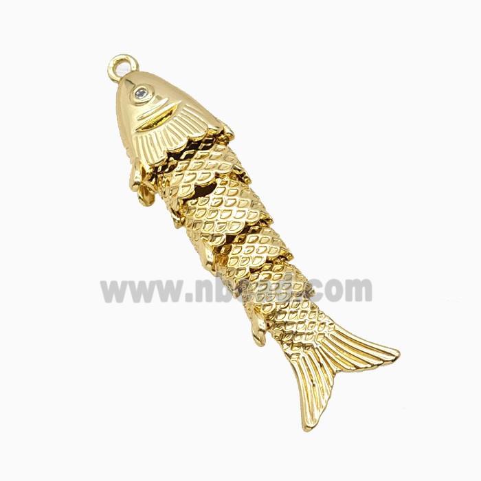Copper Fish Pendant Gold Plated
