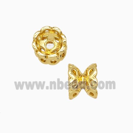 Copper Beadcaps Double Gold Plated