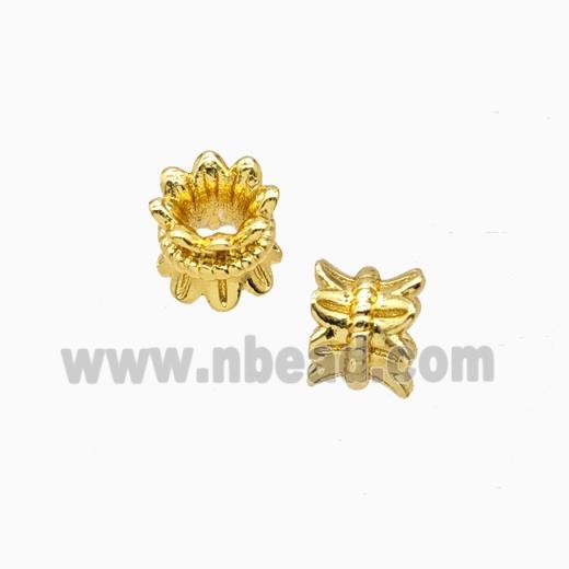 Copper Beadcaps Double Gold Plated