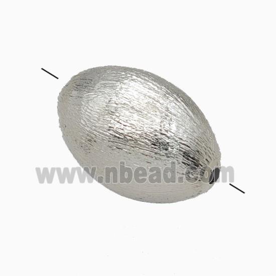 Copper Rice Beads Brushed Platinum Plated