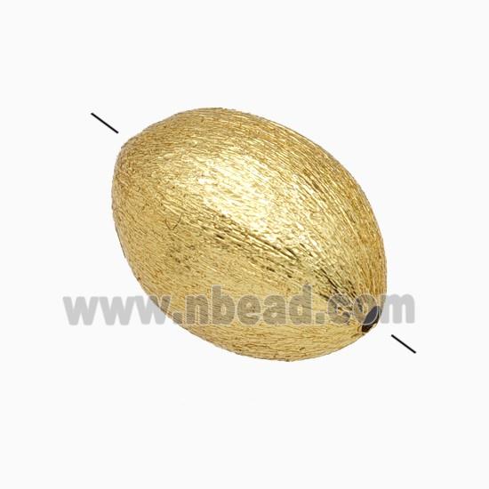 Copper Rice Beads Brushed Gold Plated