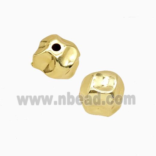 Copper Beads Freeform Gold Plated