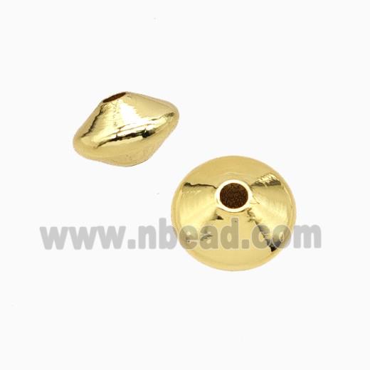 Copper Bicone Beads Gold Plated