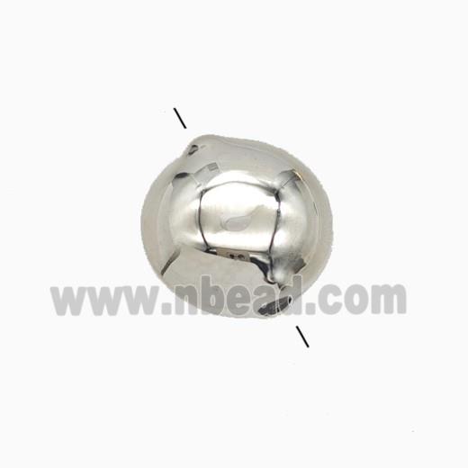 Copper Button Beads Platinum Plated