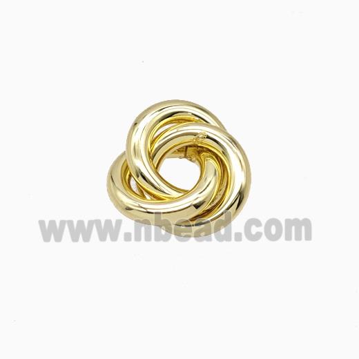 Copper Ring Beads Mobius Gold Plated