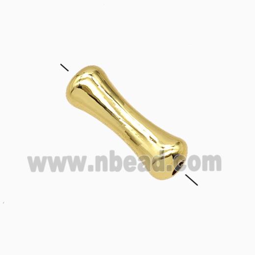 Copper Bamboo Beads Gold Plated